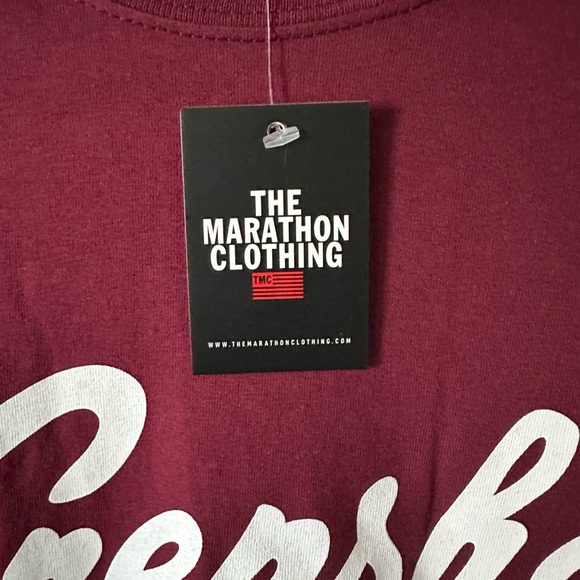 The Marathon Clothing Burgundy  Short Sleeve Tee - Picture 3 of 7